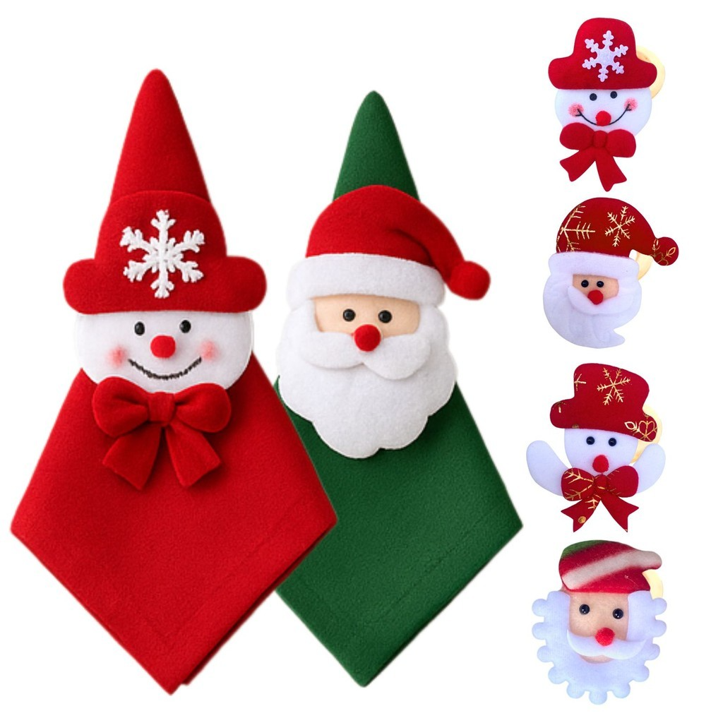 Kit com 4 Anel de Guardanapo Sortidos para Mesa de Natal